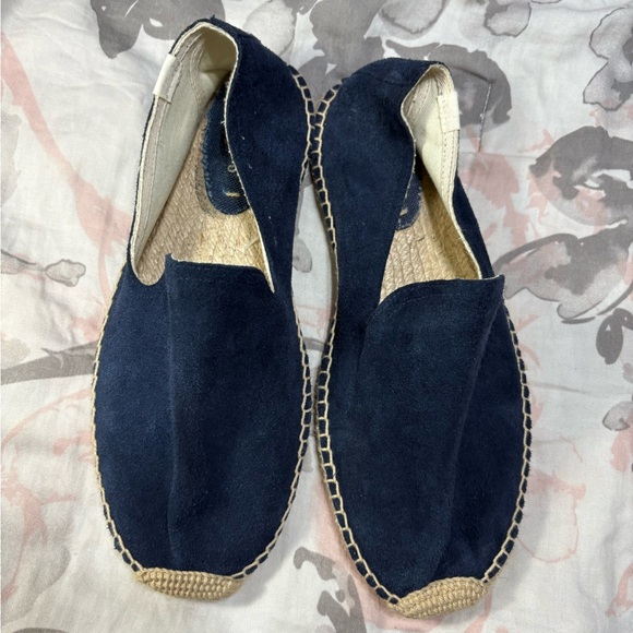 Soludos Original Espadrille Unisex Suede Navy Blue Flat Canvas Shoes Size 8 - Picture 3 of 11